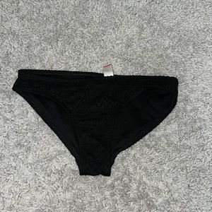 crotchet black bikini bottoms